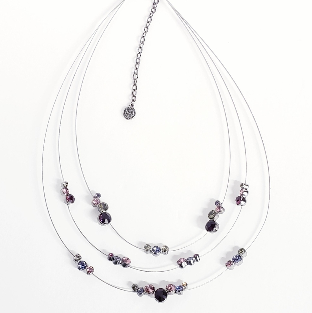 Napier layered crystal necklace